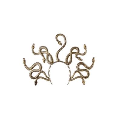 Cerchietto medusa pvc oro