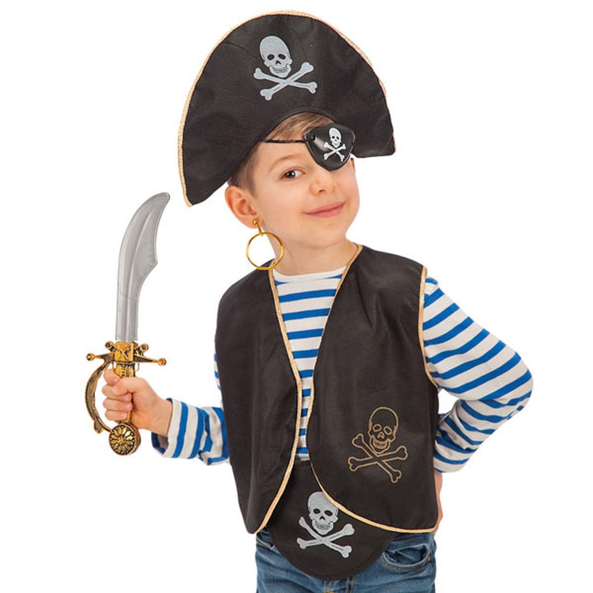 Gilet pirata baby cappello Set 6 pz