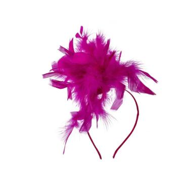 Cerchietto piume rosa