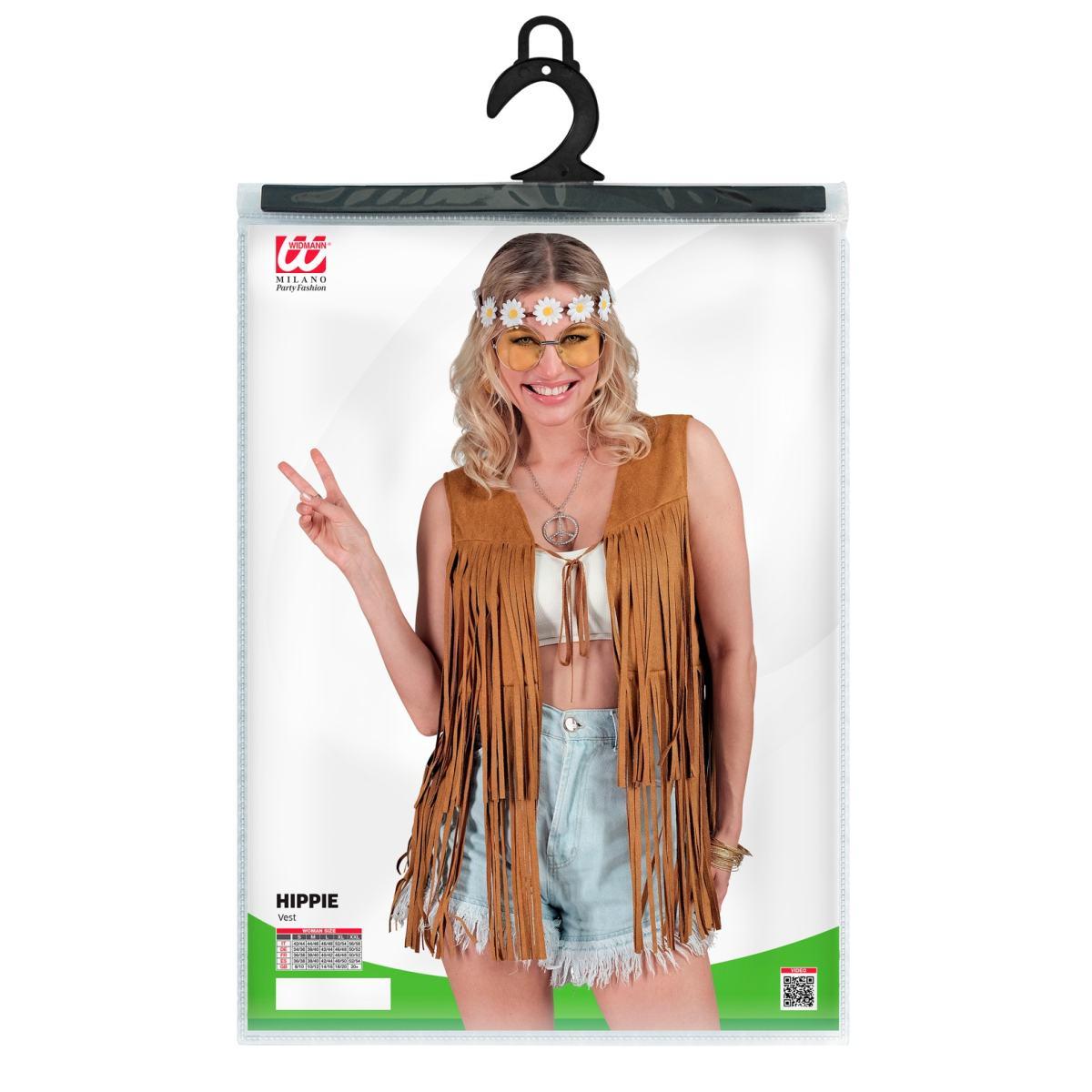 Costume gilet marrone frange