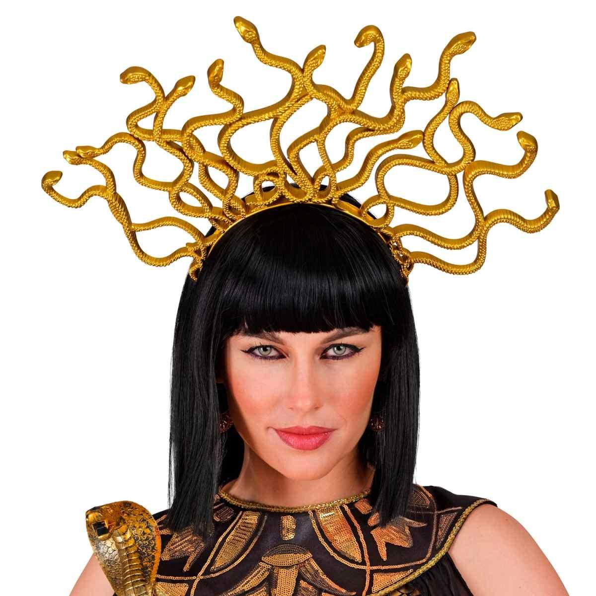 Cerchietto medusa pvc oro