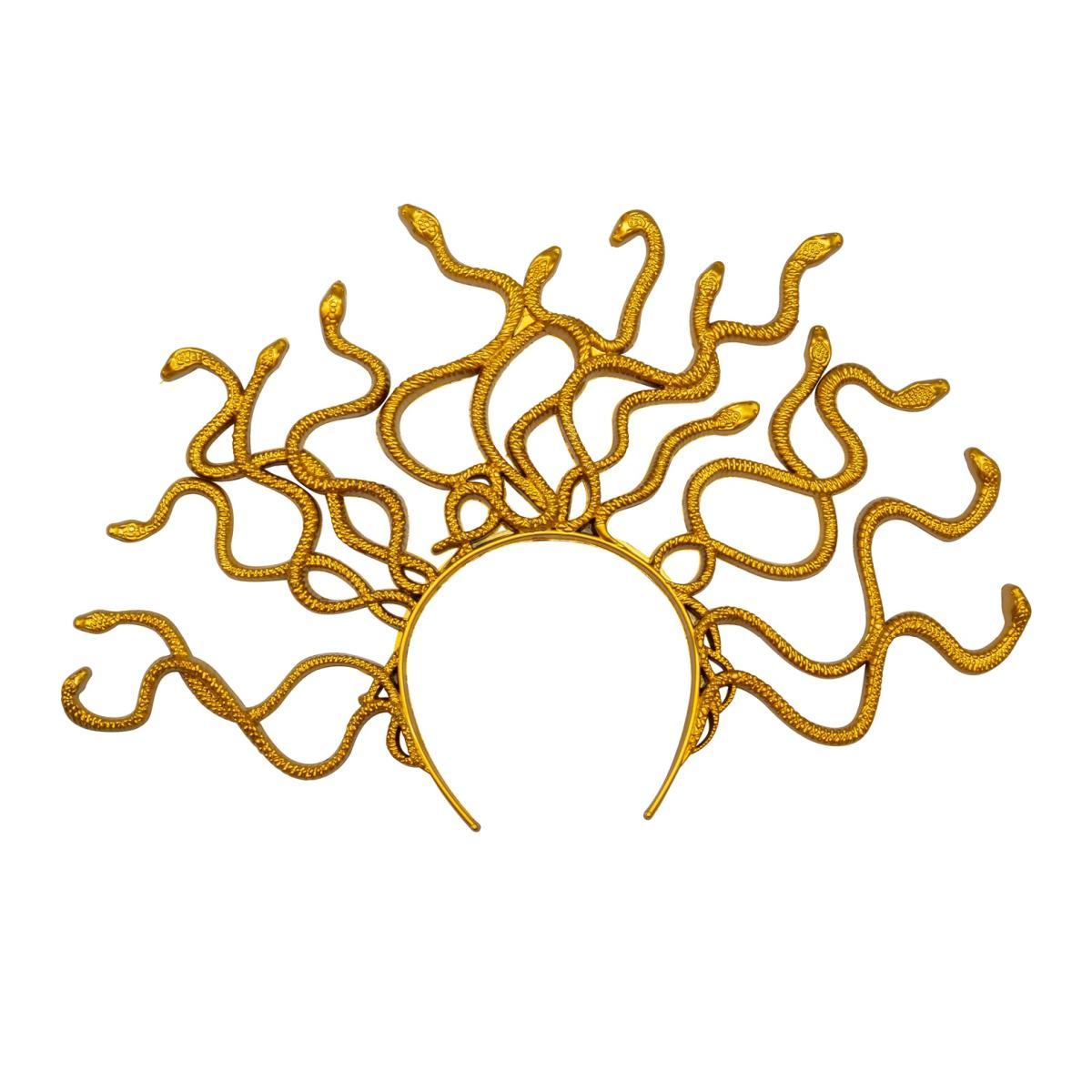 Cerchietto medusa pvc oro