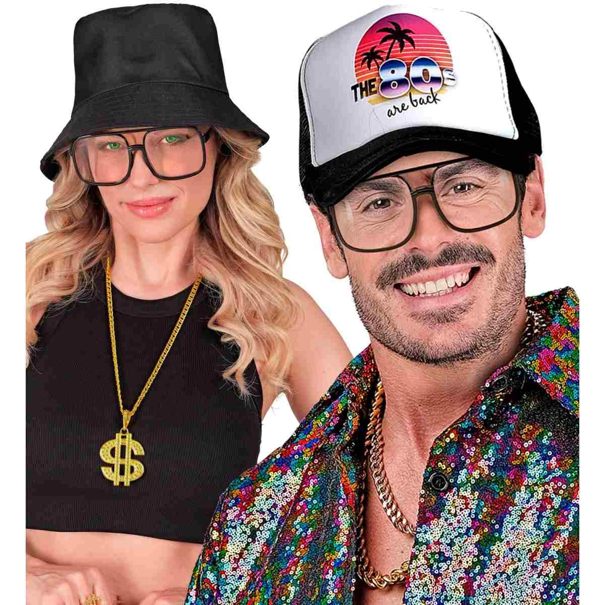 Occhiali neri hip hop lenti