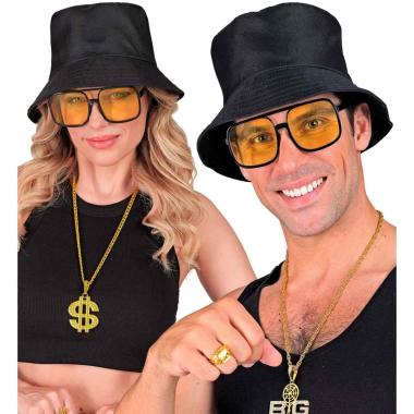 Occhiali neri hip hop lenti gialle