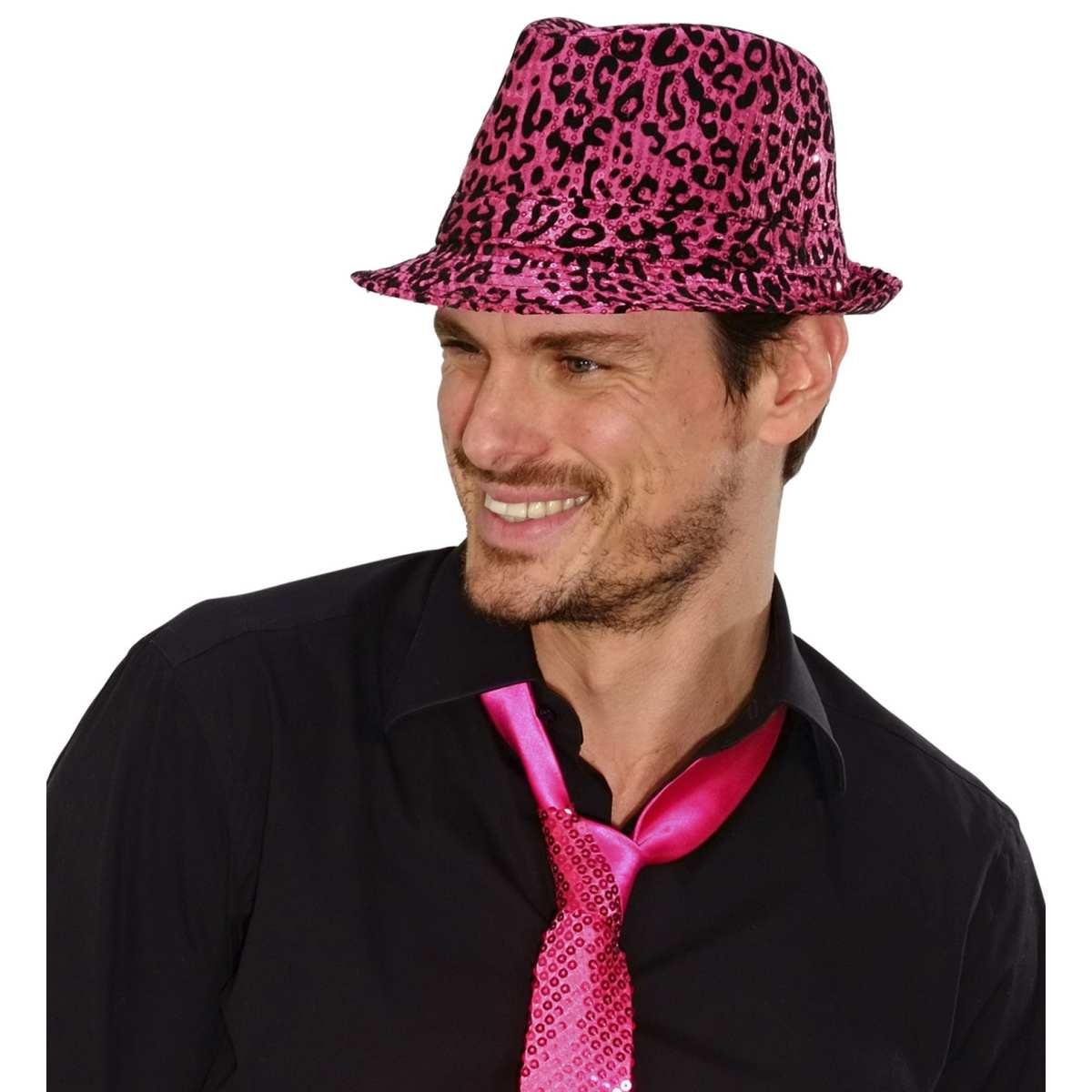 Cappello borsalino animalier paillettes