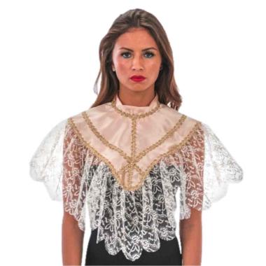 Mantellina pizzo raso beige