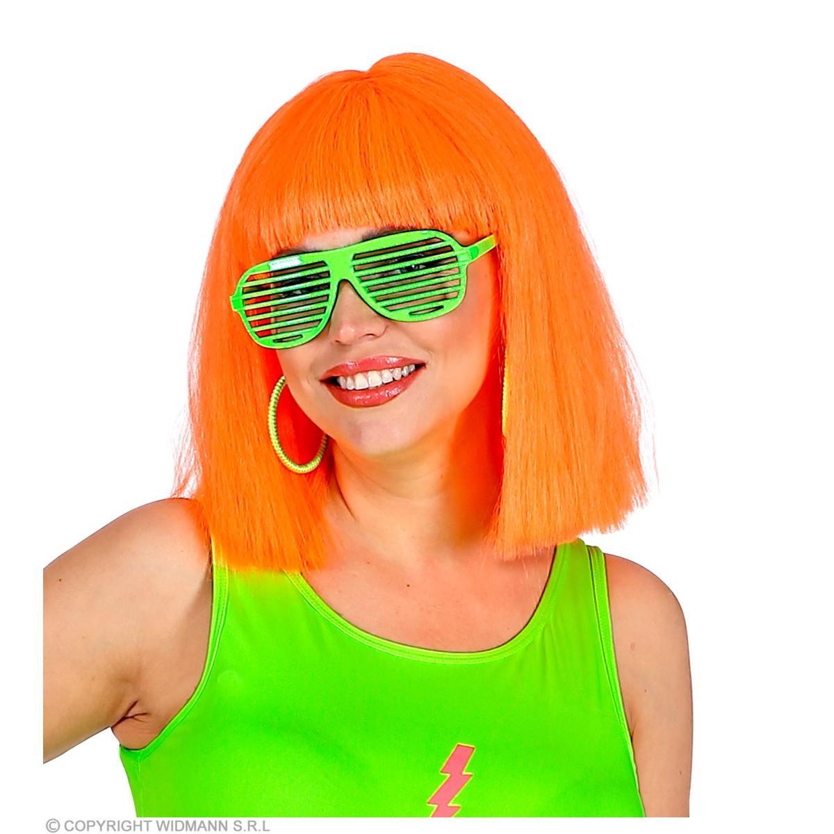 Occhiali rigati verde fluo