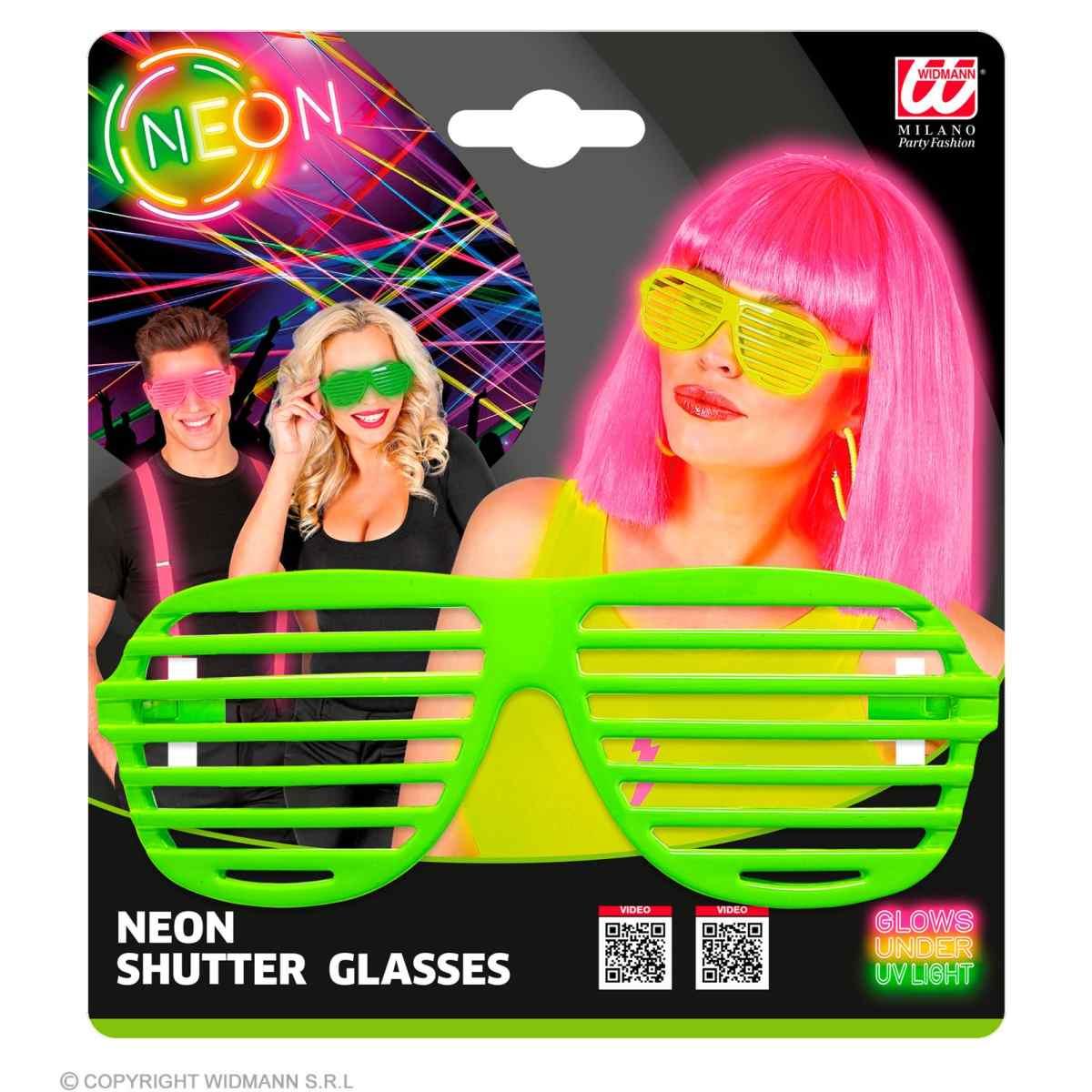 Occhiali rigati verde fluo