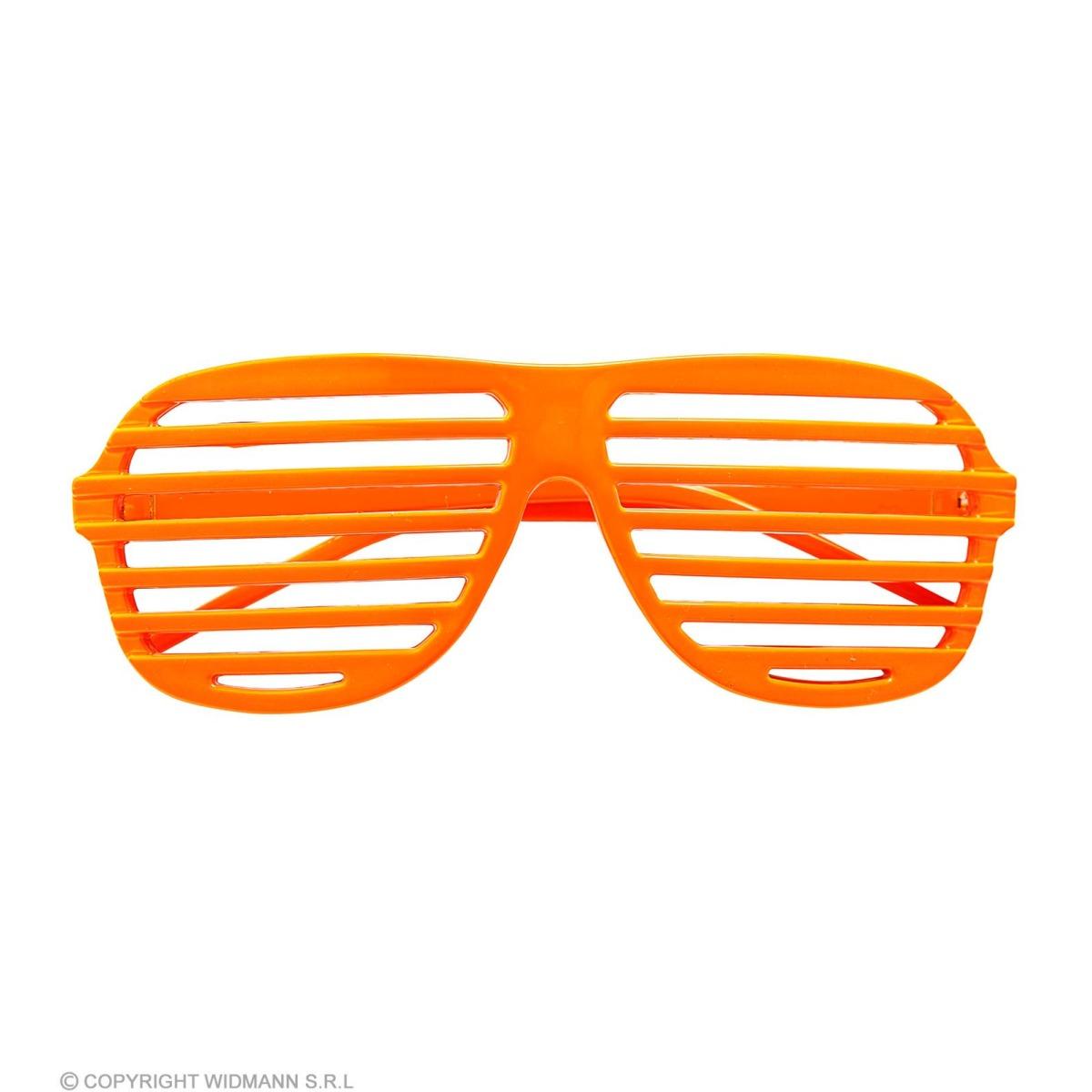 Occhiali rigati arancione fluo