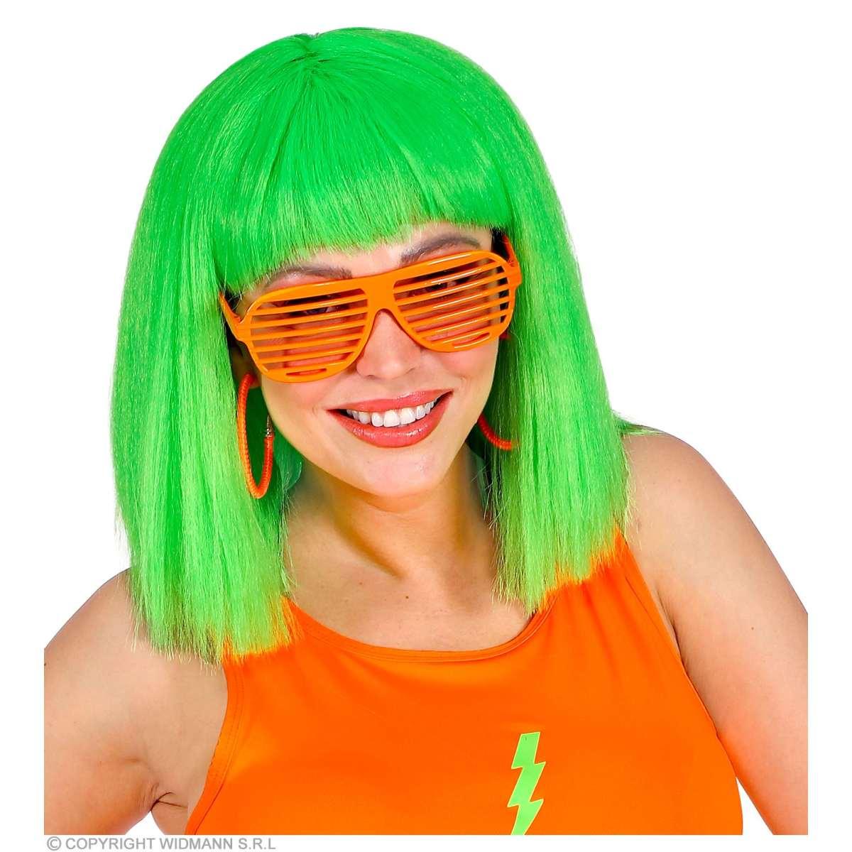 Occhiali rigati arancione fluo