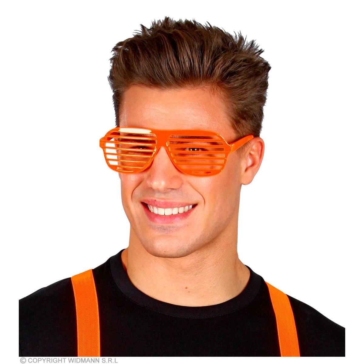 Occhiali rigati arancione fluo