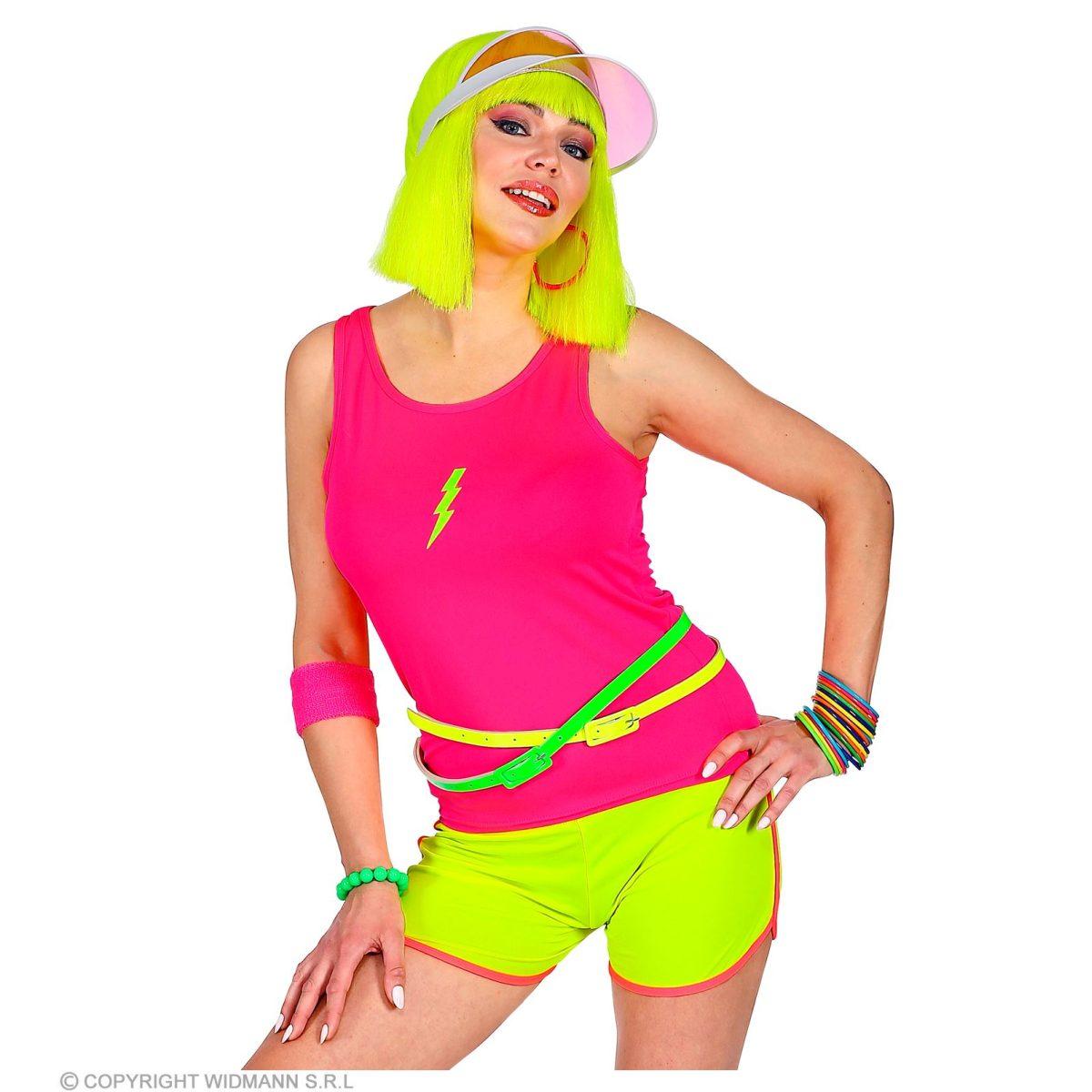 Canotta rosa fluorescente anni