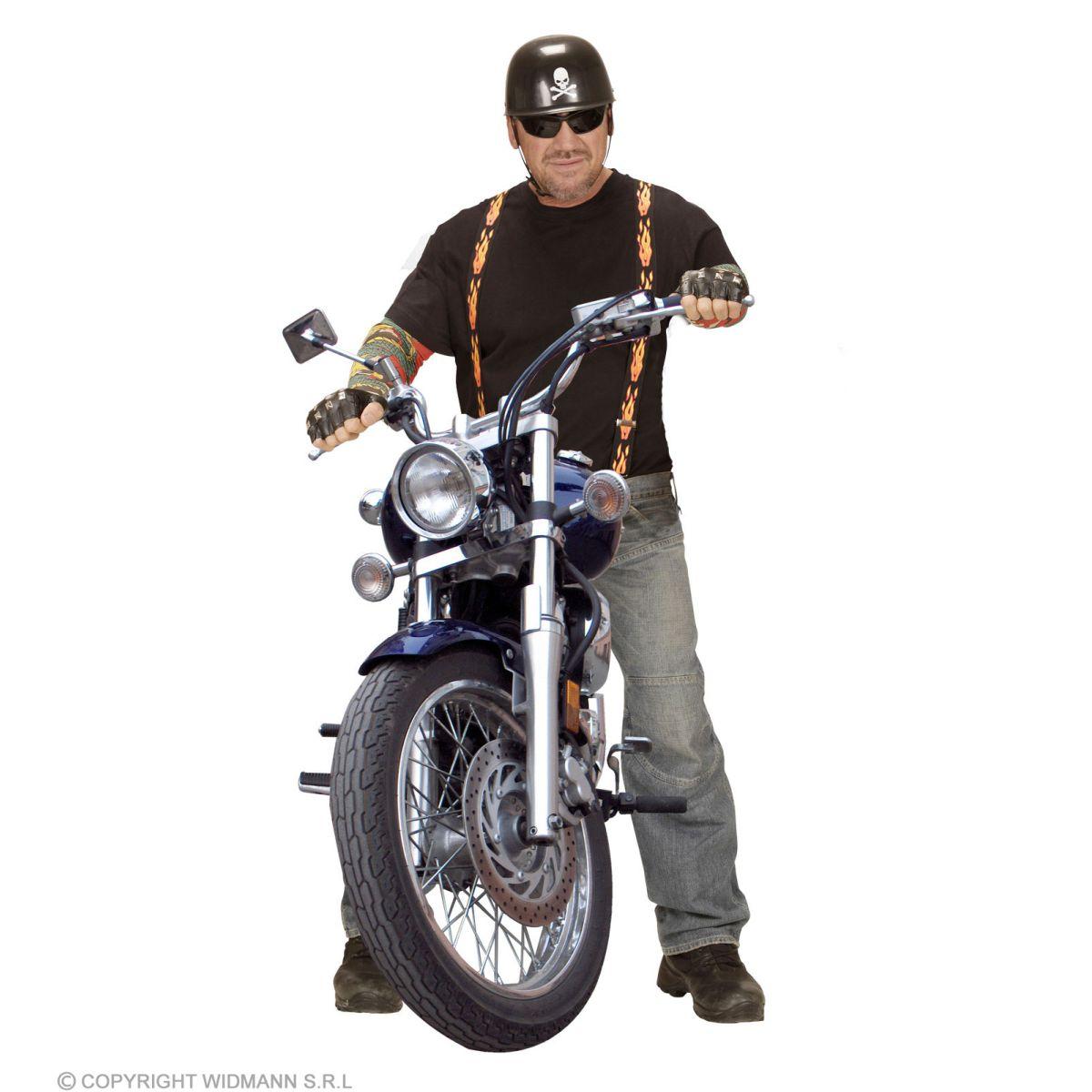 Casco motociclista teschio