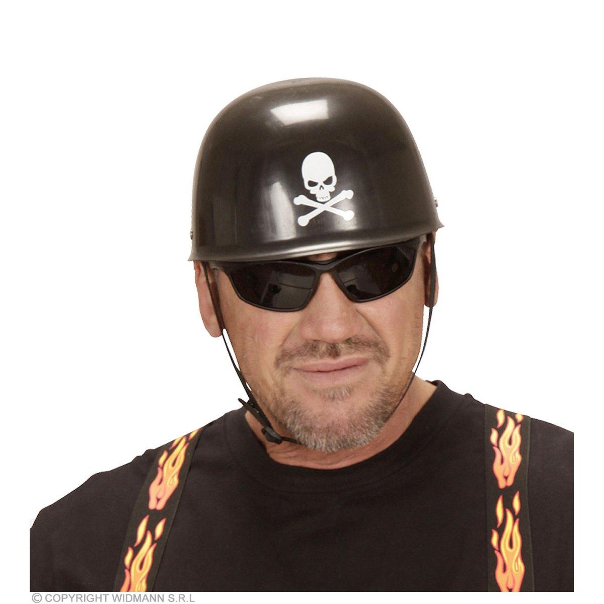 Casco motociclista teschio