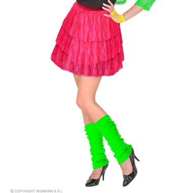 Gonna pizzo rosa fluo