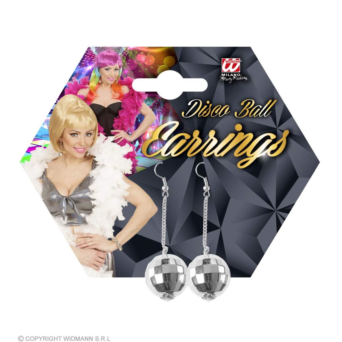 Orecchini disco sfera stroboscopica argento