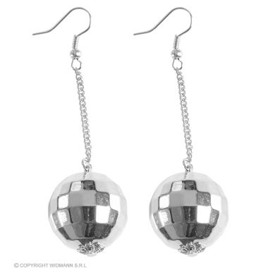 Orecchini disco sfera stroboscopica argento