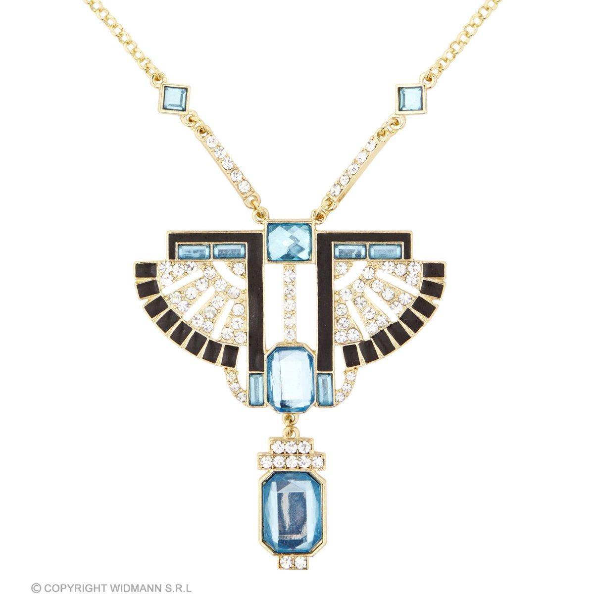 Collana faraone oro strass gemme