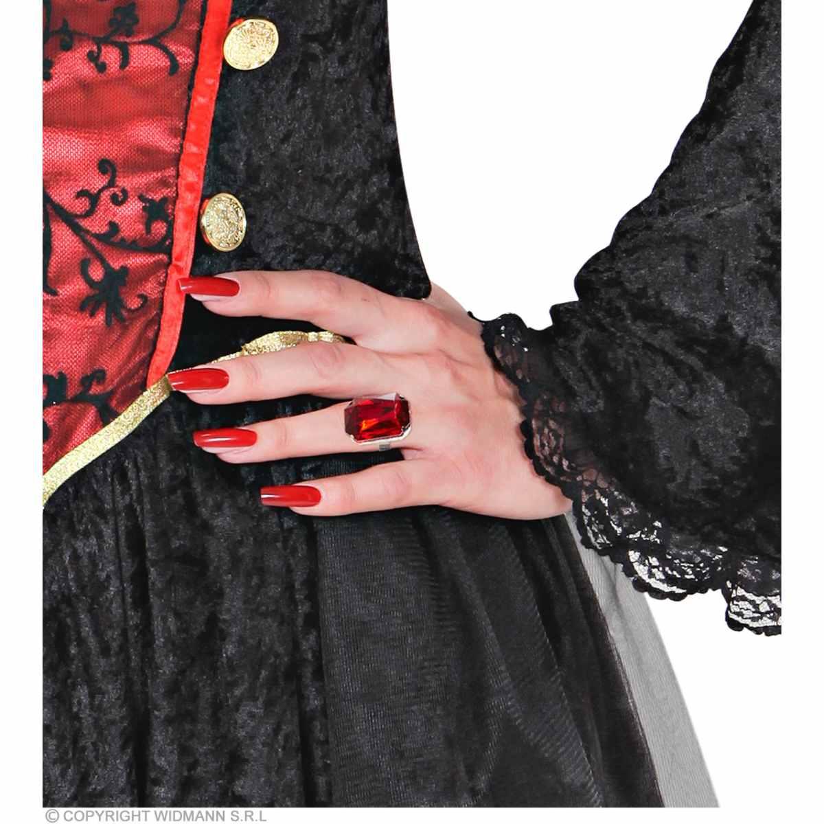 Anello argento pietra rossa