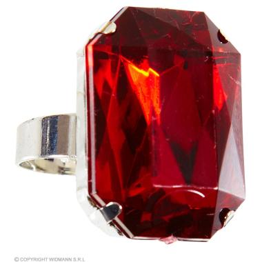 Anello argento pietra rossa