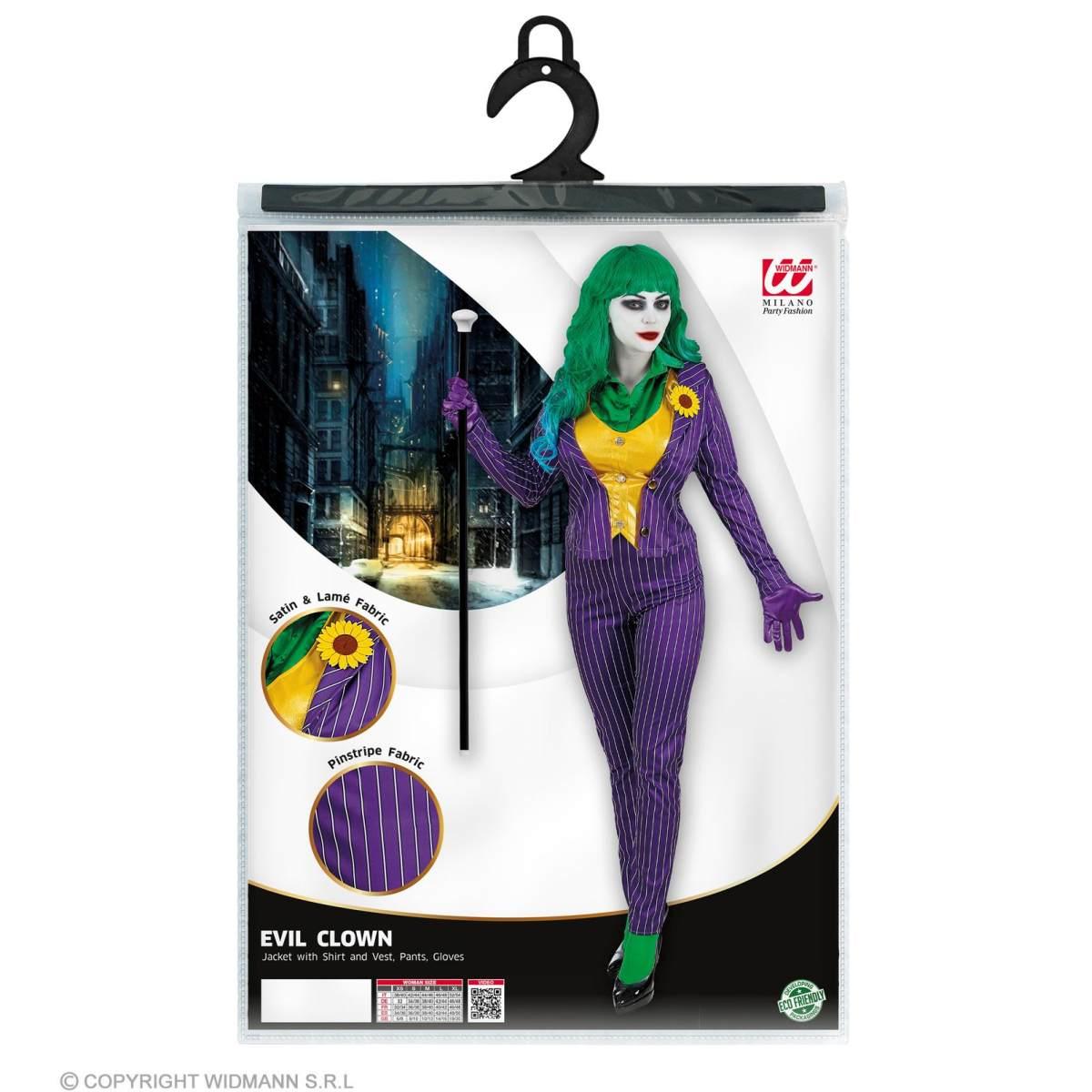 Costume evil clown joker