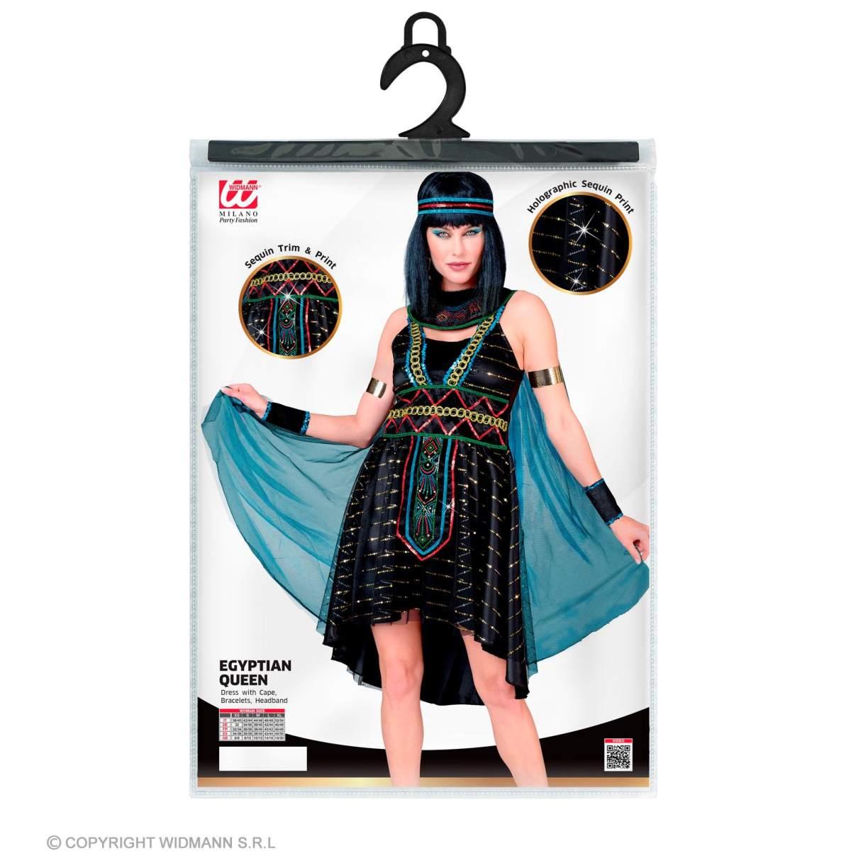 Costume egiziana regina nera oro
