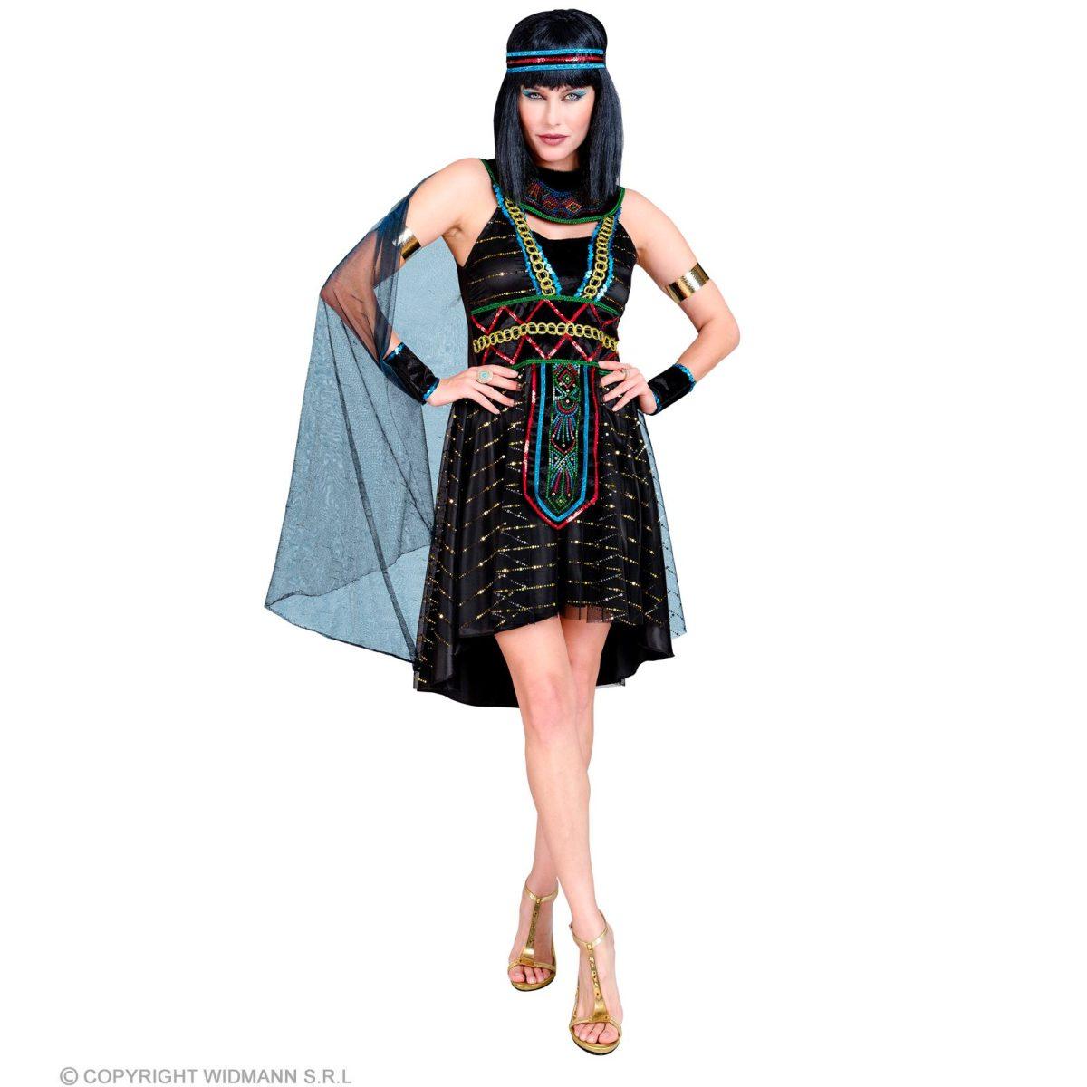 Costume egiziana regina nera oro
