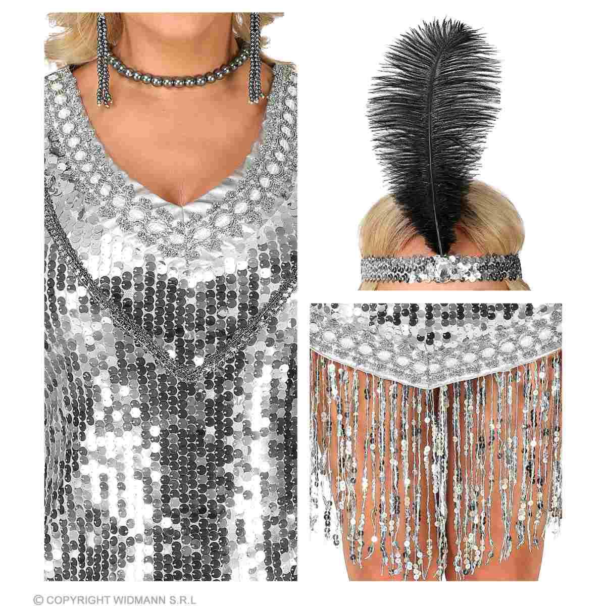 Costume charleston anni 20 argento