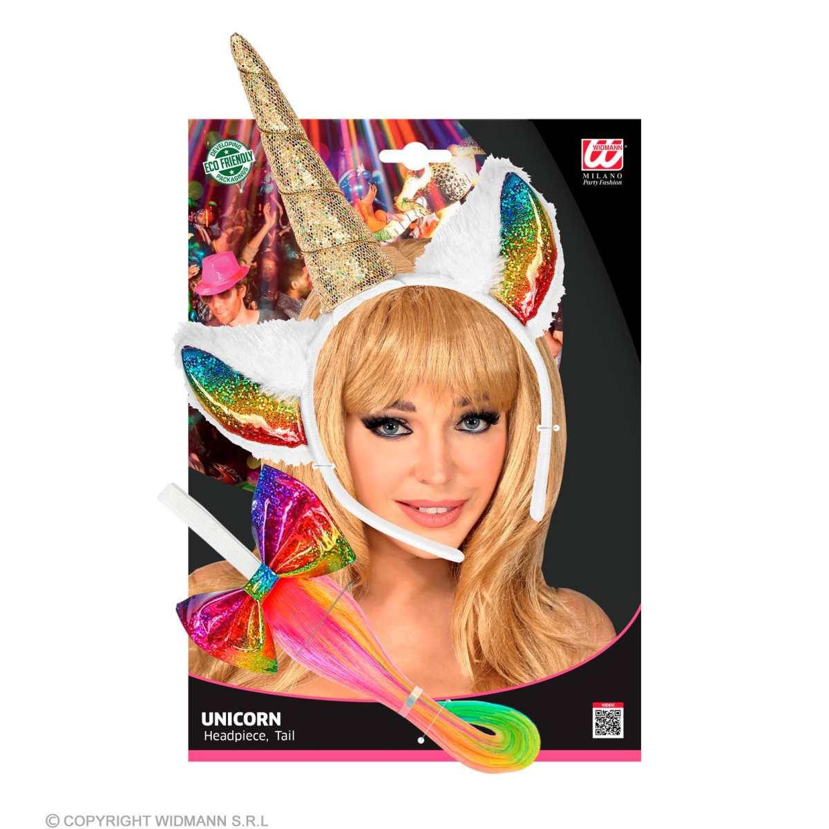 Unicorno giraffa cerchietto coda