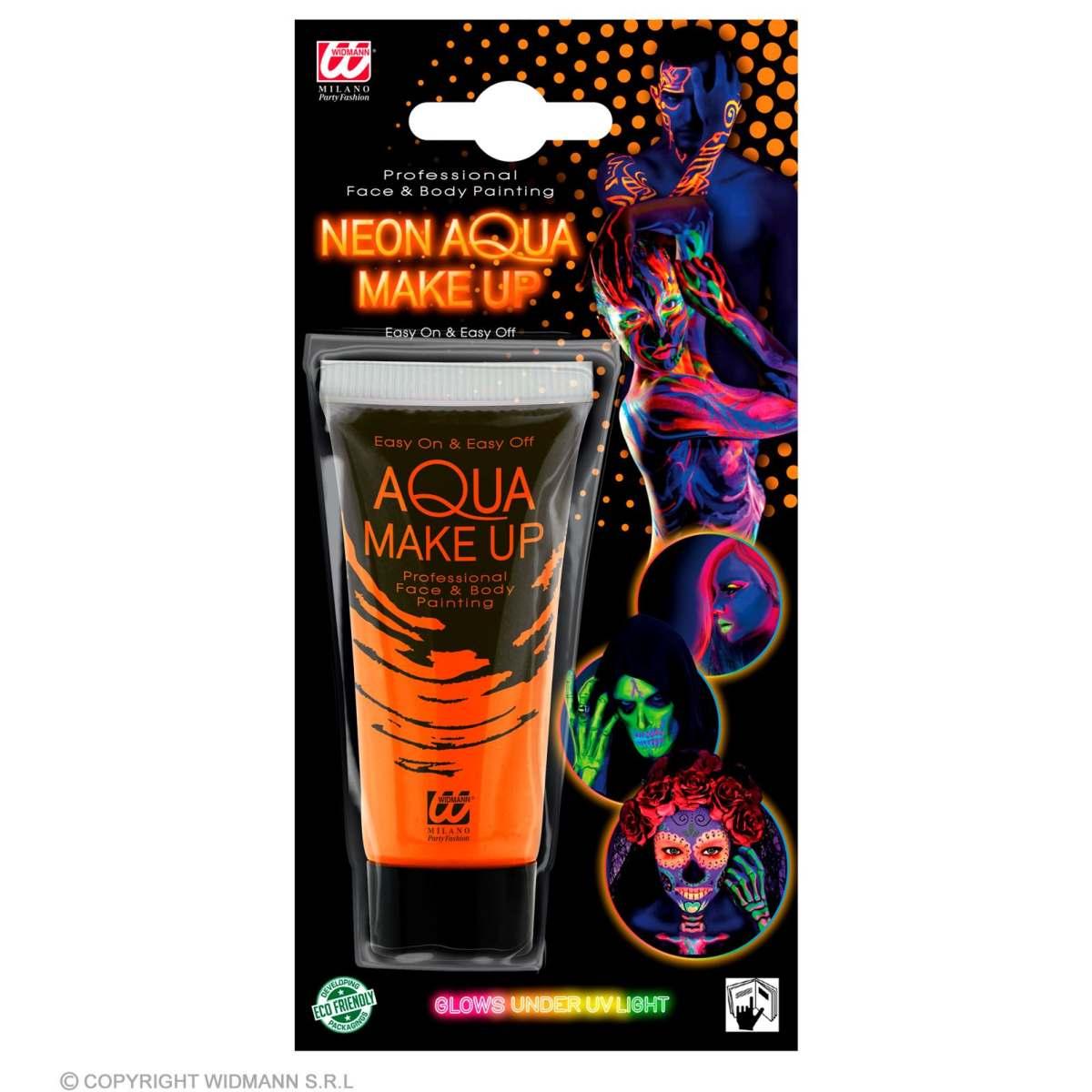 Trucco crema tubo acqua arancione fluo ml