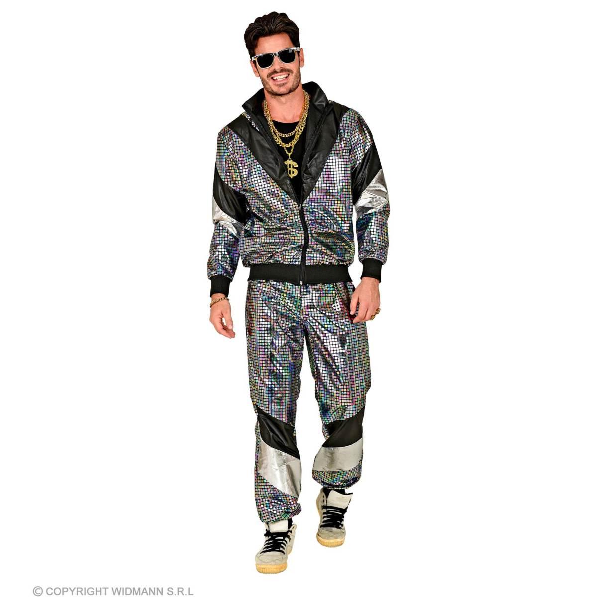 Costume tuta anni 70 80 dance argento