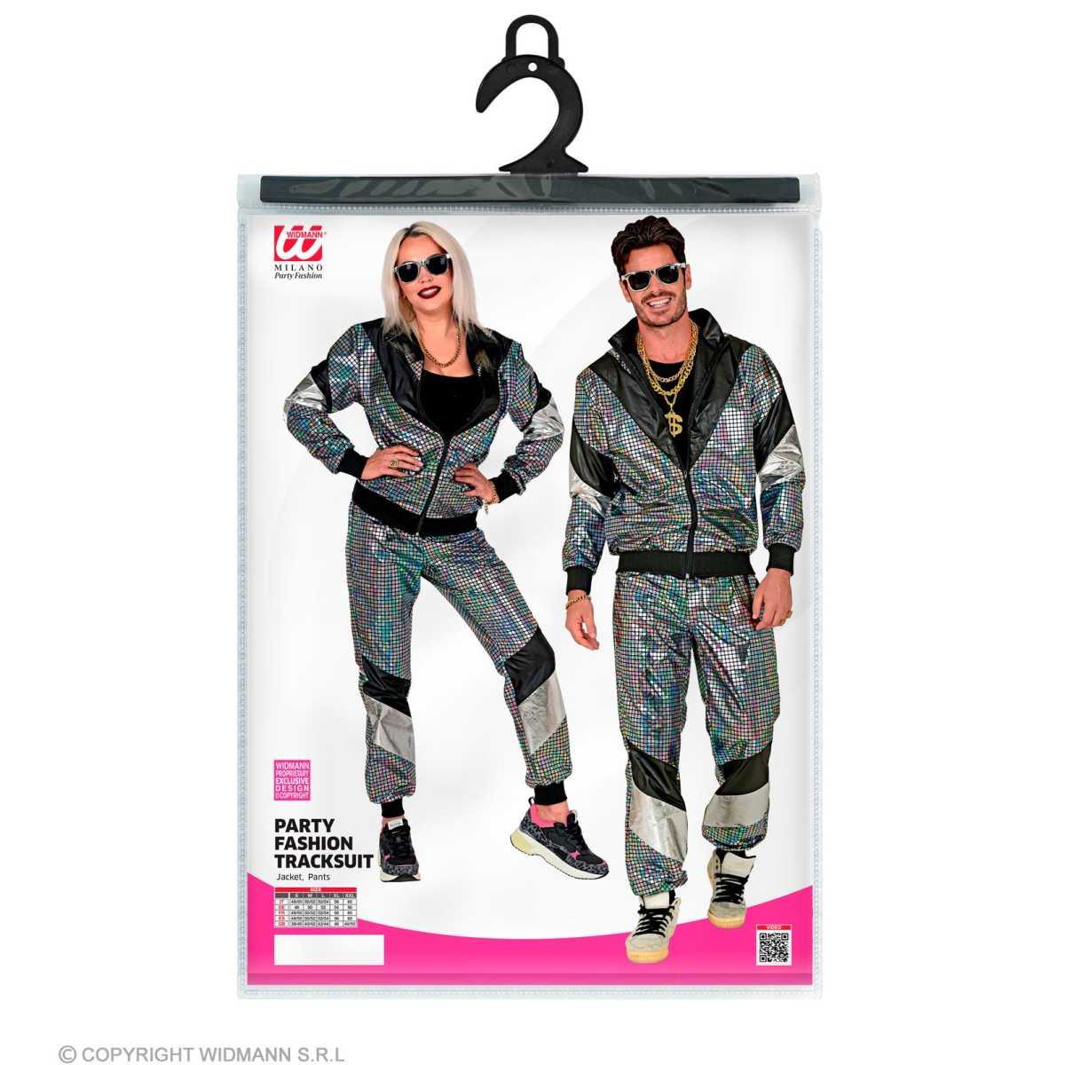 Costume tuta anni 70 80 dance argento