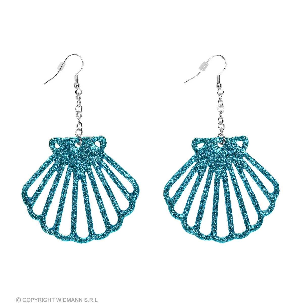 Orecchini sirena conchiglie azzurre