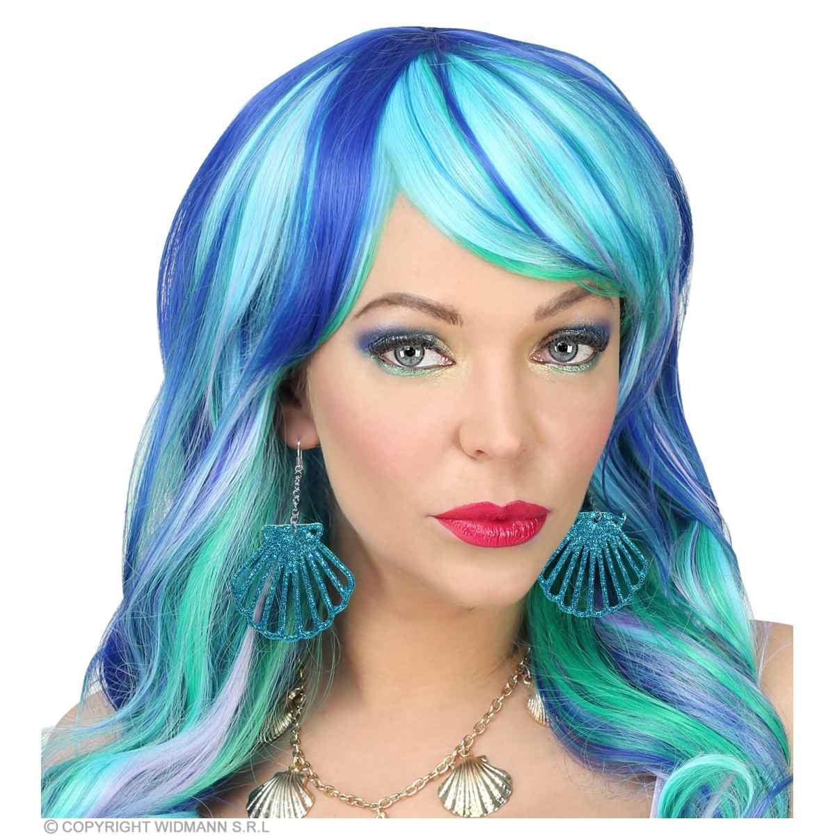 Orecchini sirena conchiglie azzurre