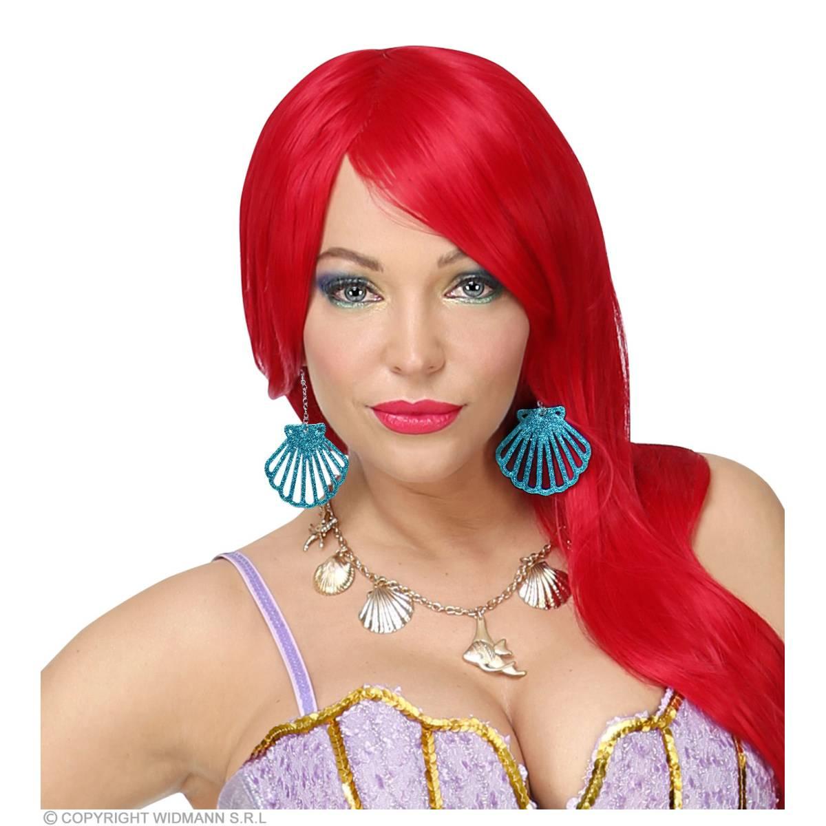 Orecchini sirena conchiglie azzurre
