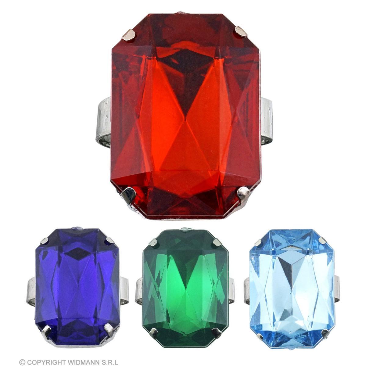 Anello metallo oro gemme colorate assortiti
