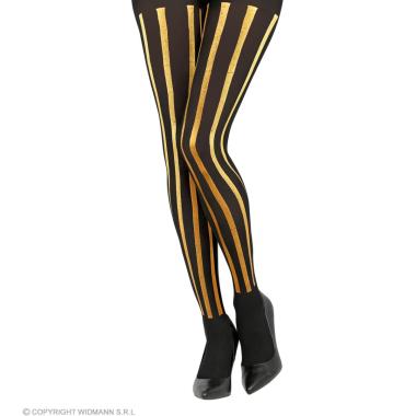 Collant righe nere oro