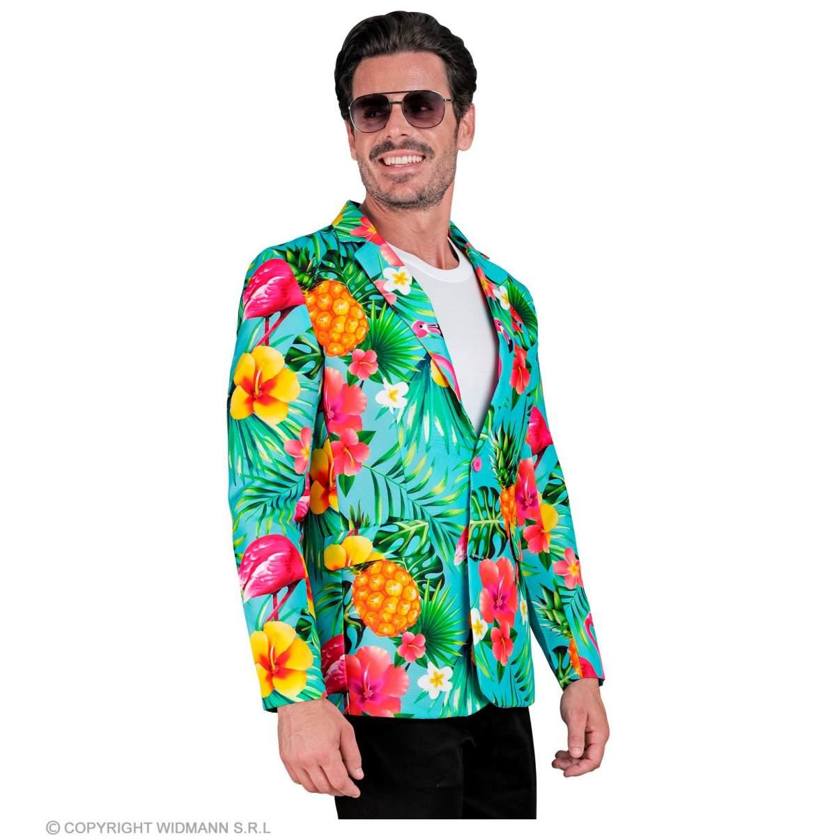 Giacca flamingo azzurra fluo