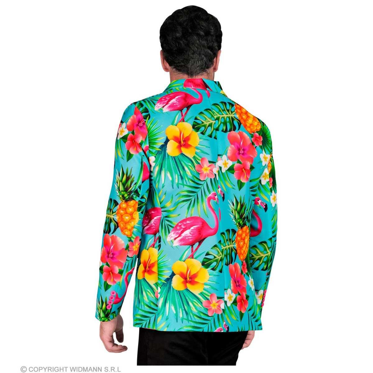 Giacca flamingo azzurra fluo