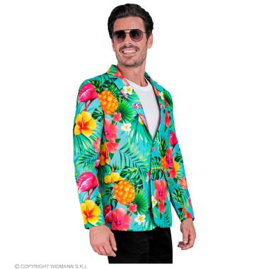 Giacca flamingo azzurra fluo