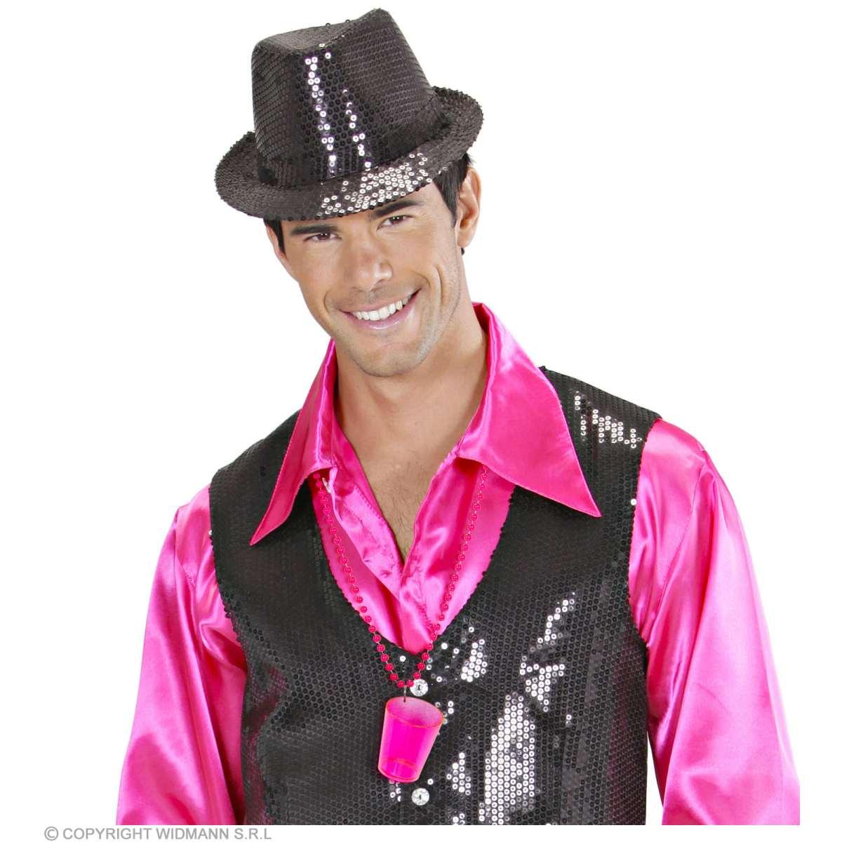 Collana bicchiere shot rosa fluo