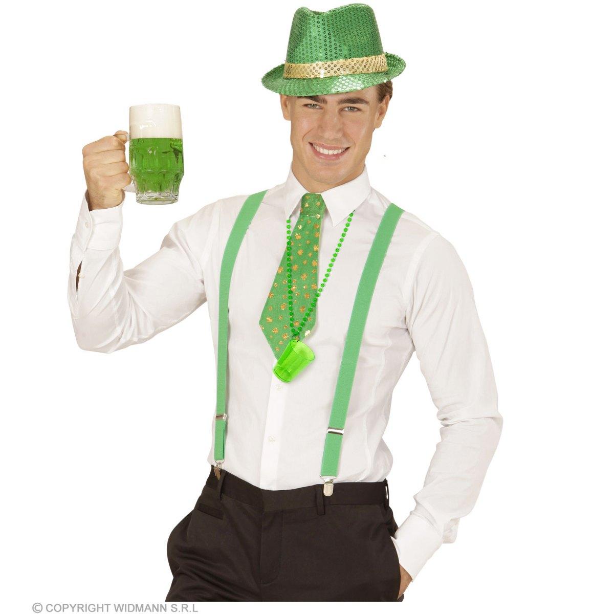 Collana bicchiere shot verde fluo