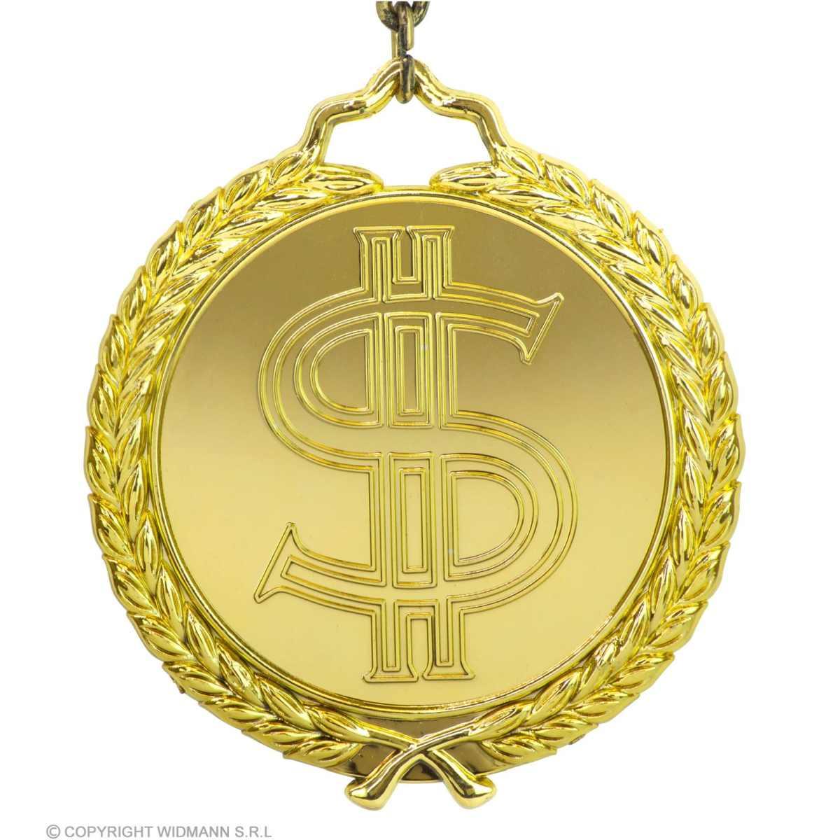 Collana metallo dollaro oro