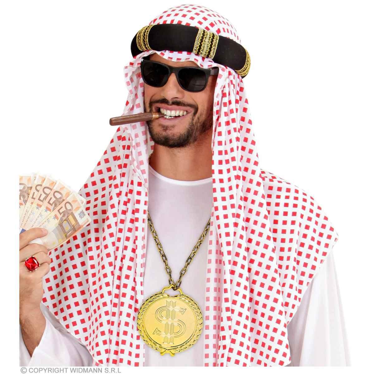 Collana metallo dollaro oro