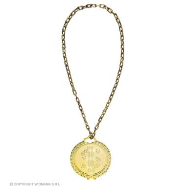 Collana metallo dollaro oro