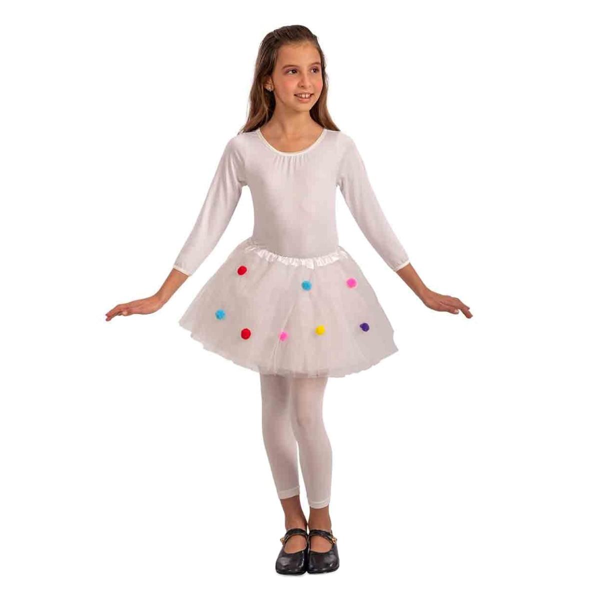 Gonna tulle bianca xtra pois