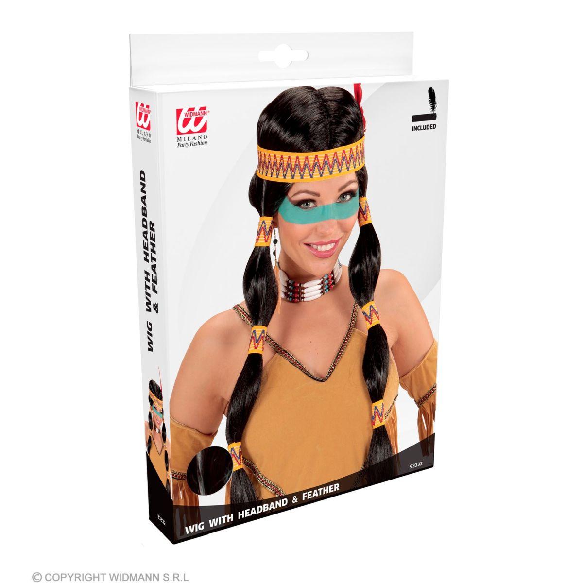 Parrucca indiana squaw cocche fascia