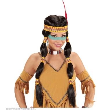 Parrucca indiana squaw cocche fascia