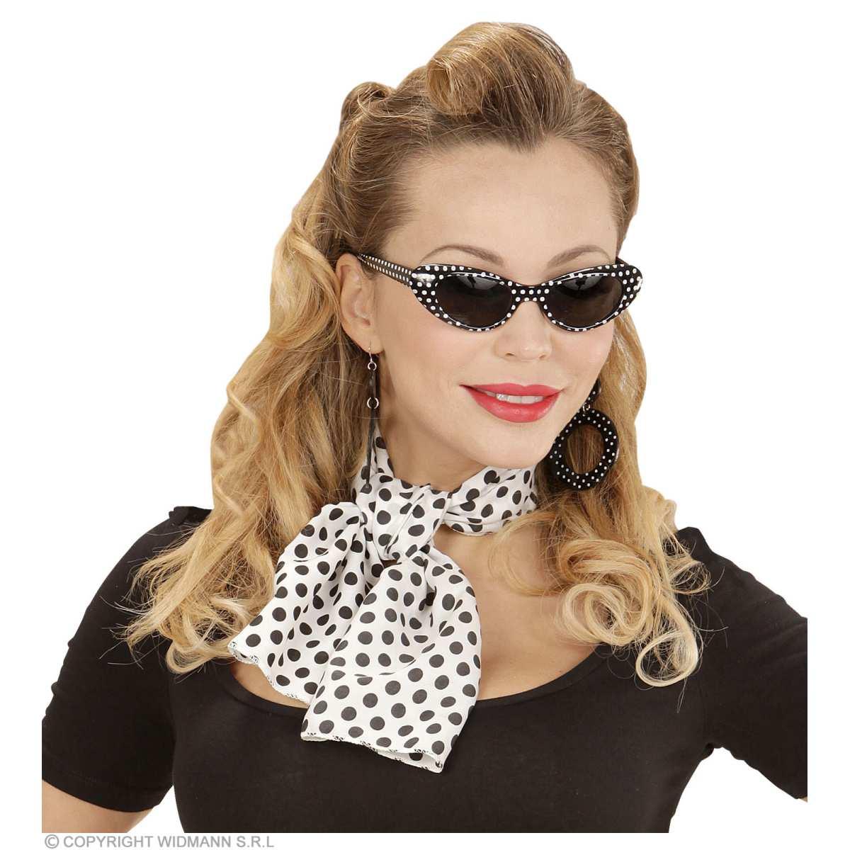 Occhiali anni 50 foulard orecchini