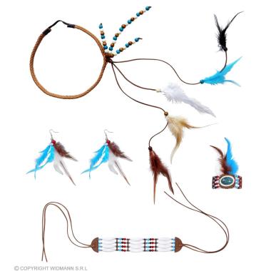 Collana indiana fascia orecchini bracciale